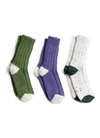 Set of 3 Ladies Merino Wool Socks